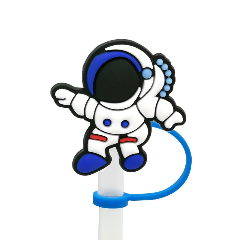 Bean Space Cartoon Silicone Straw Cover