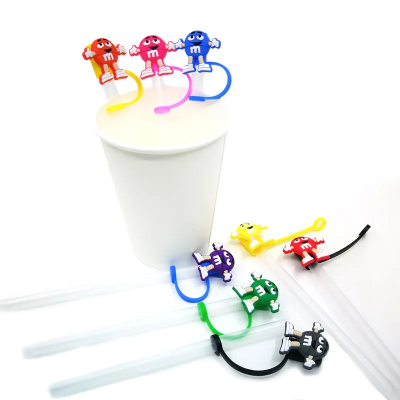 Bean Space Cartoon Silicone Straw Cover