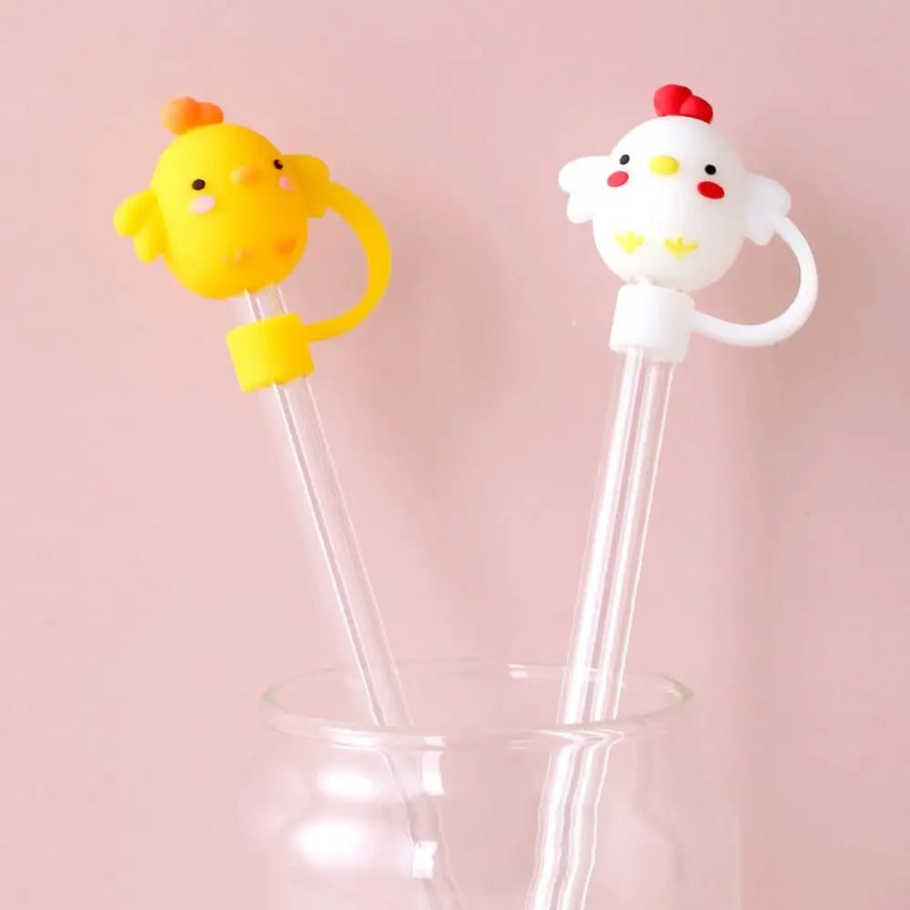 Reusable Silicone Straw Cover - Dust-Proof Straw Plug