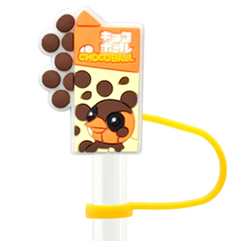 1pc Food Cookie Straw Topper - PVC, Silicone, Snack Charms