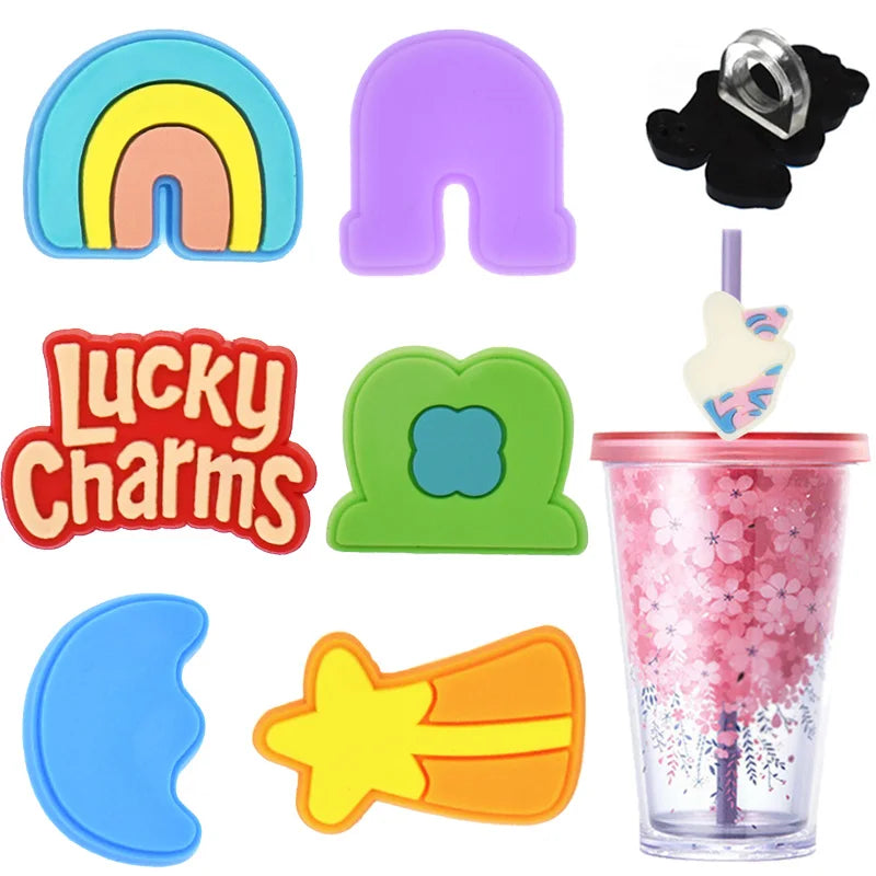 Lucky Green Silicone Straw Topper Charm