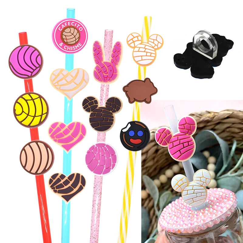 Houston PVC Straw Topper Charm