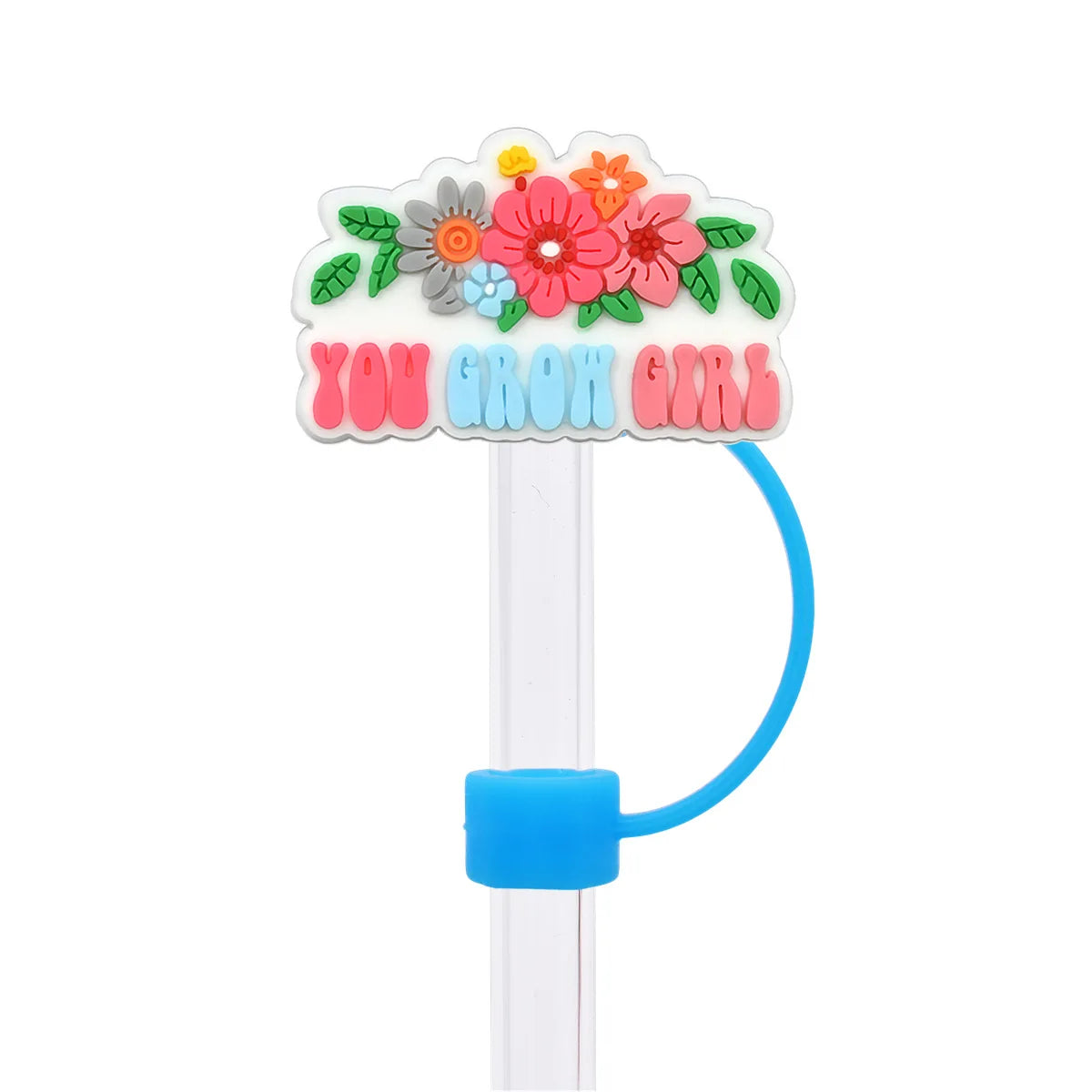 10mm Reusable Silicone Straw Cover with Cup Charm Accessories