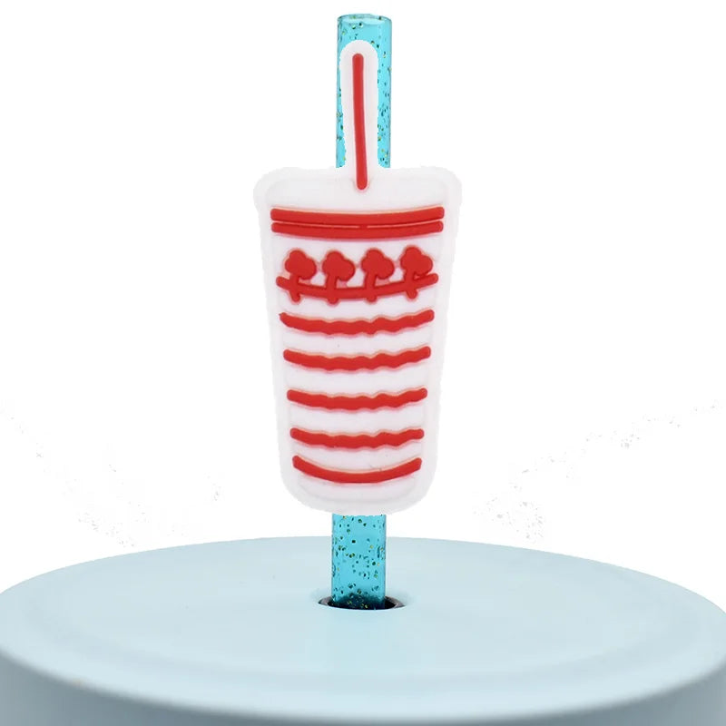 Houston PVC Straw Topper Charm