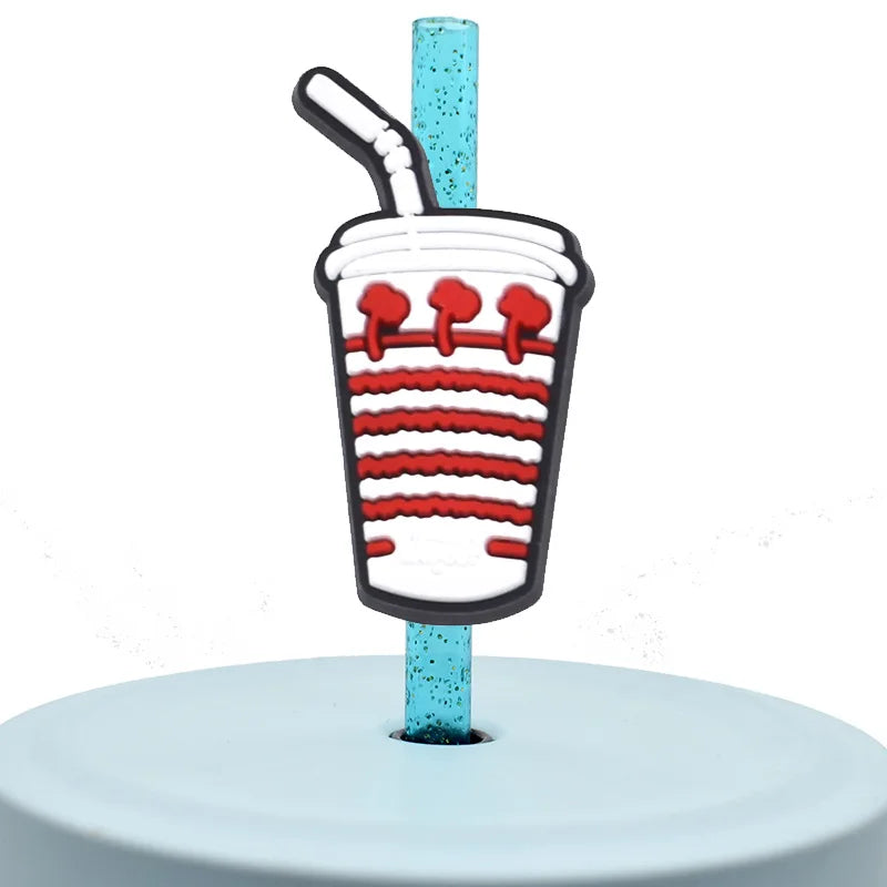 Houston PVC Straw Topper Charm