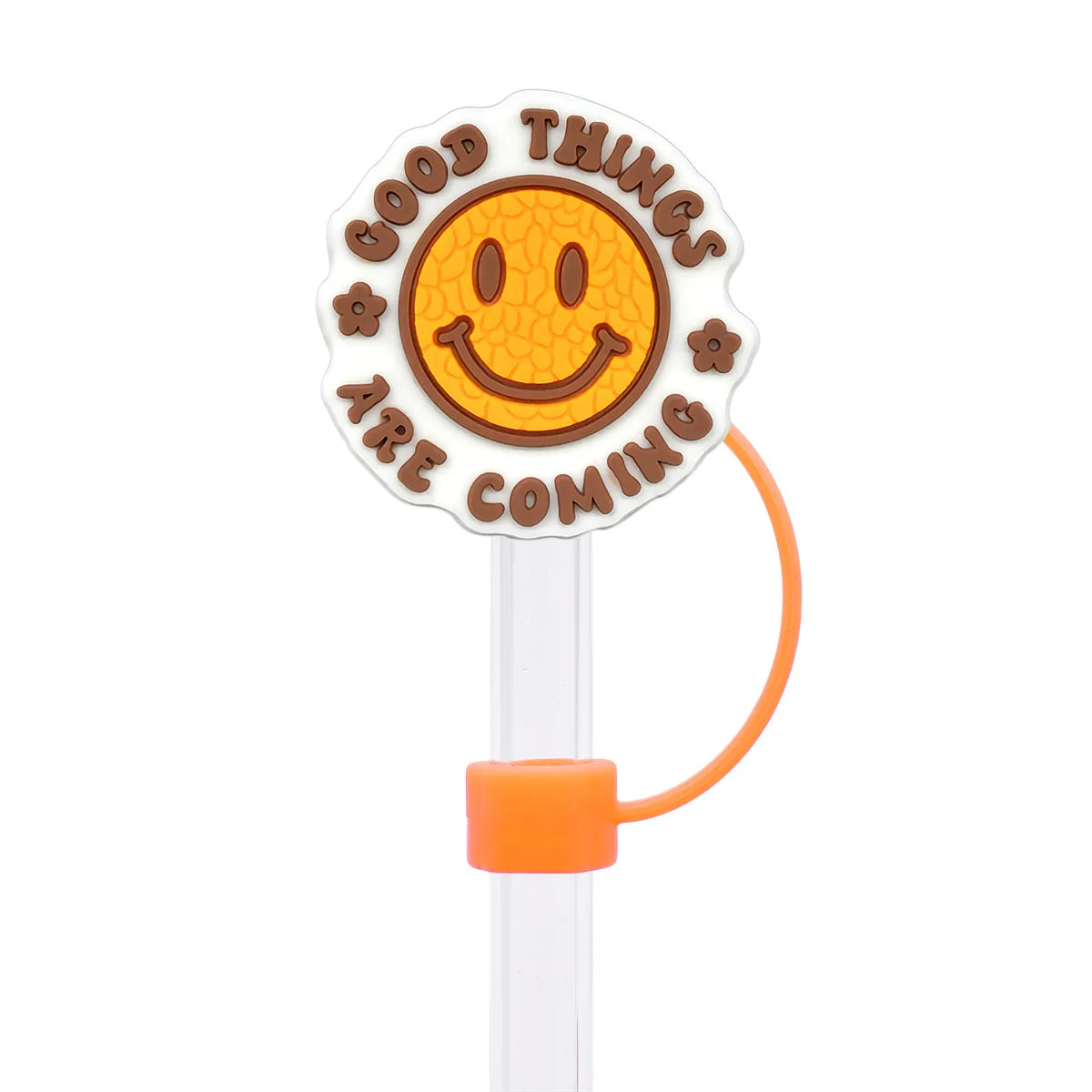 10mm Reusable Silicone Straw Cover with Cup Charm Accessories