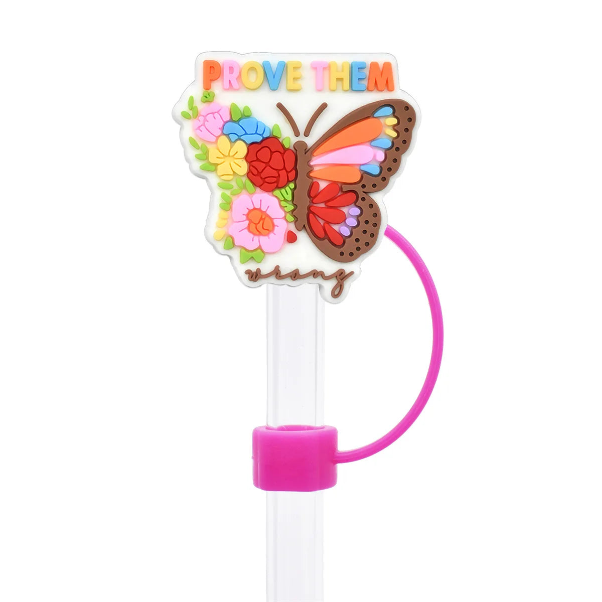 10mm Reusable Silicone Straw Cover with Cup Charm Accessories