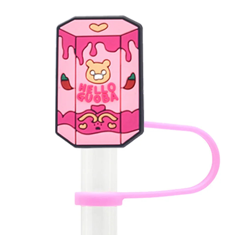 1pc Food Cookie Straw Topper - PVC, Silicone, Snack Charms