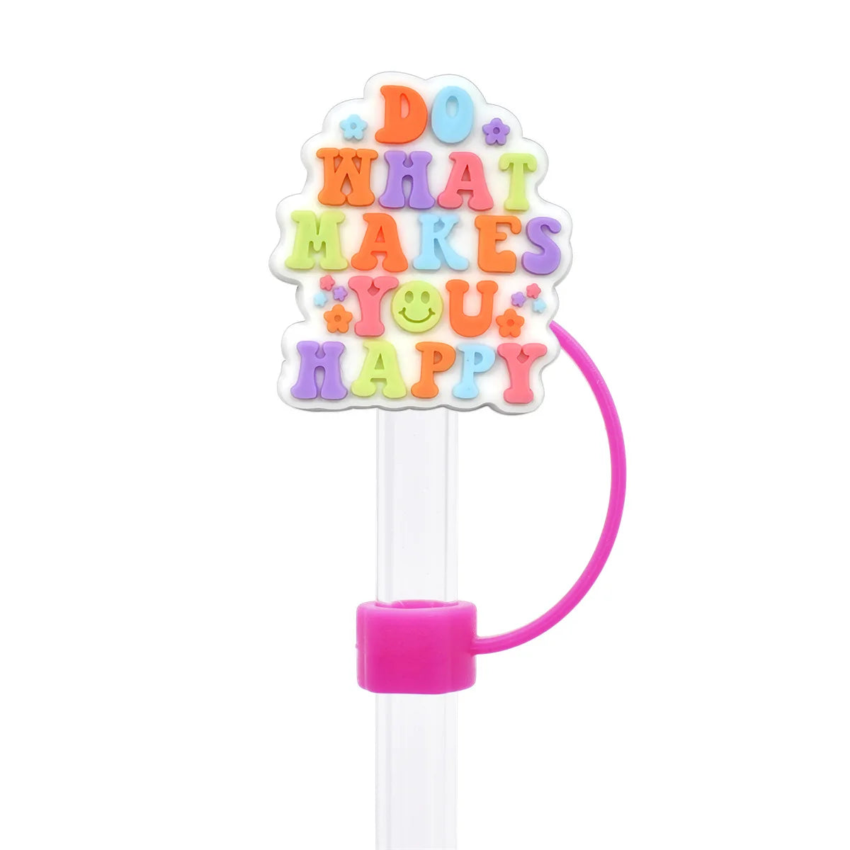 10mm Reusable Silicone Straw Cover with Cup Charm Accessories