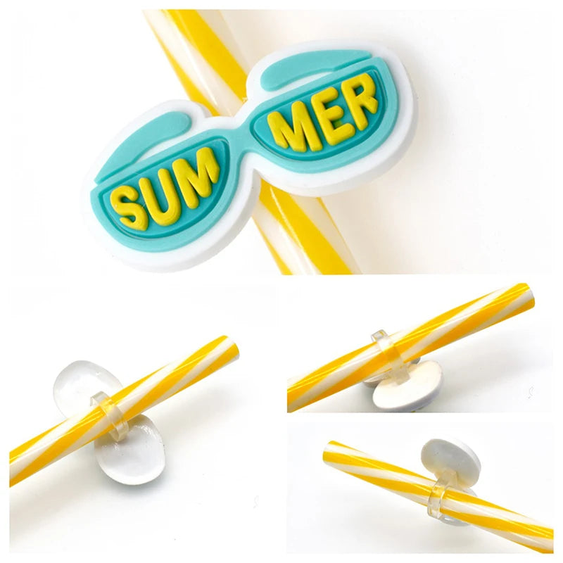 1pc Food Cookie Straw Topper - PVC, Silicone, Snack Charms