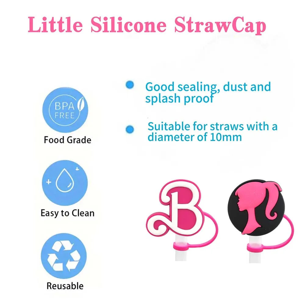 MINISO Barbie Doll Straw Cover - 10MM Reusable Plug